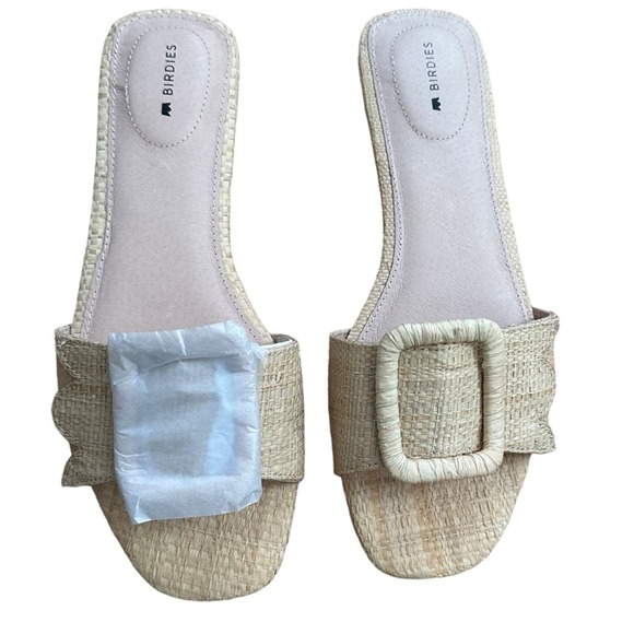 SOLD:Birdies Women's The Kiwi Raffia Sandal - Tan, 8US - Picture 3 of 11